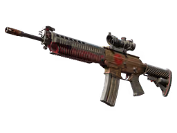 SG 553 | Berry Gel Coat (Battle-Scarred)